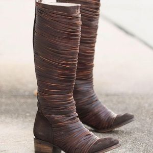 Freebird Logan Tall Leather Wrap Fringe Boot 8